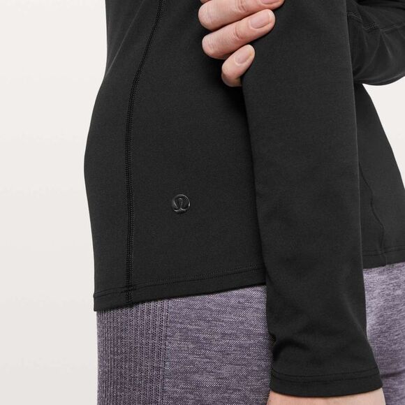 NWOT Lululemon Ethereal Mock Neck Black Long Sleeve Tee Size 8 Medium - Picture 3 of 7